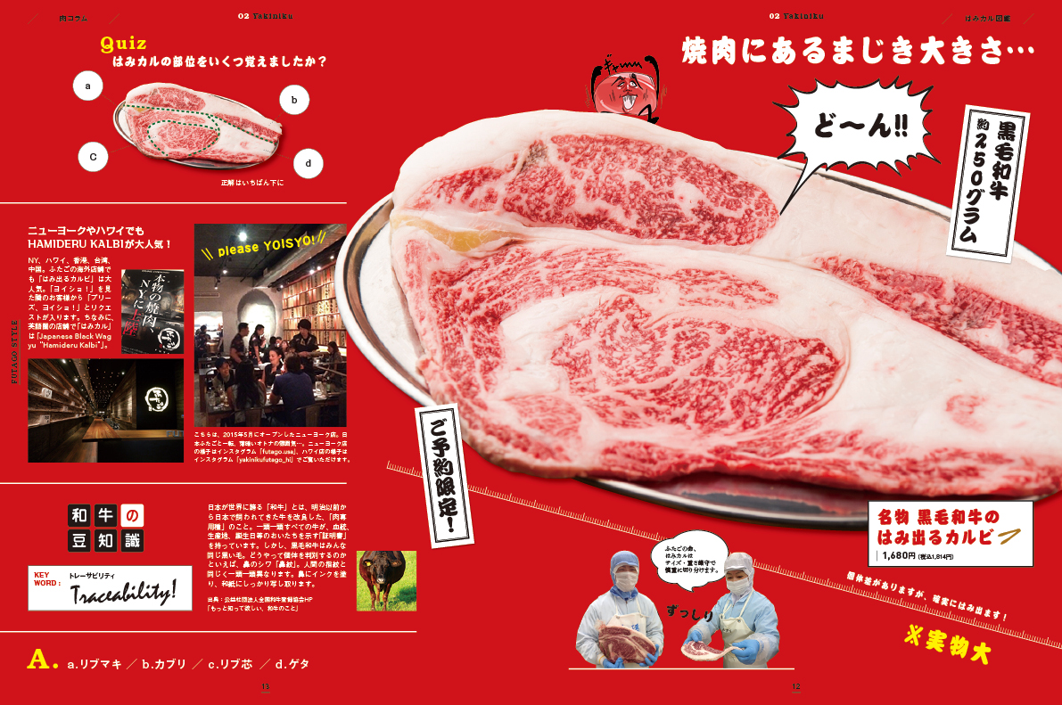 焼肉ふたごメニューブックその1